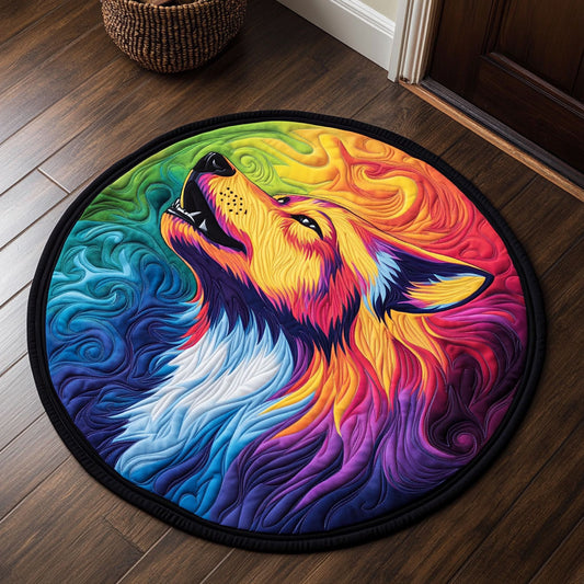 Mystic Wolf CM2705020CL Quilted Round Mat