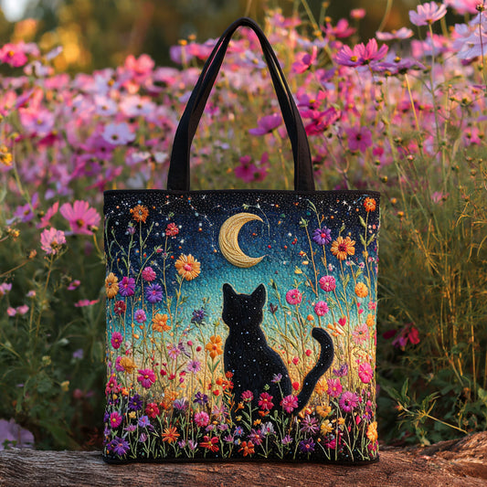 Dreamy Cat Night CW2909007CL Quilted Tote Bag