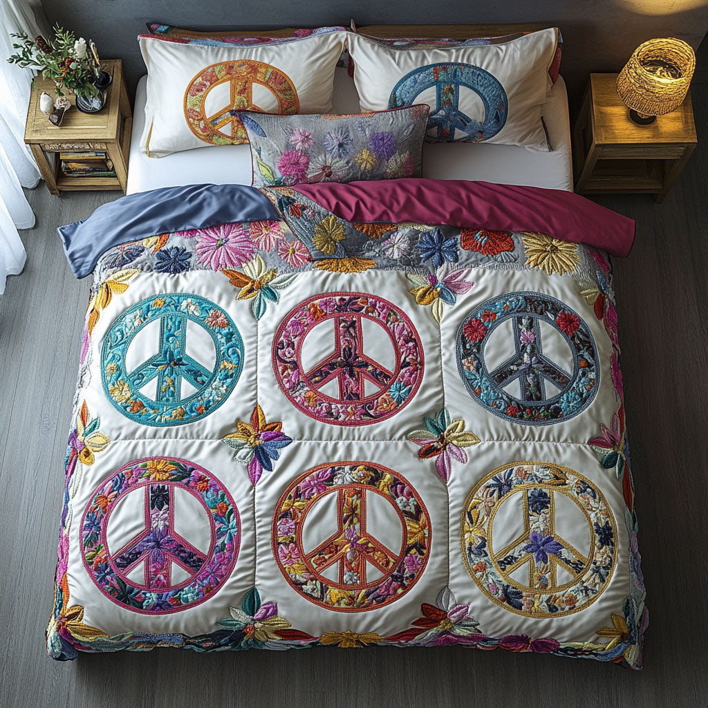 Hippie Peace WN2208068CL Duvet Cover Set
