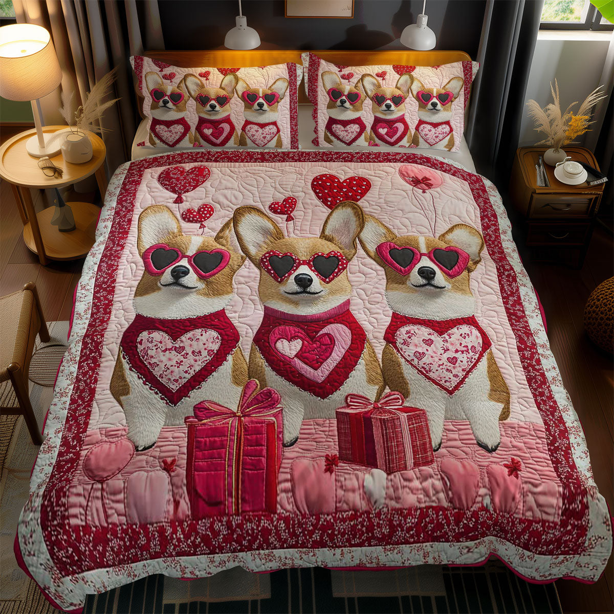 Sweet Corgi Love WN3112071CL Duvet Cover Set