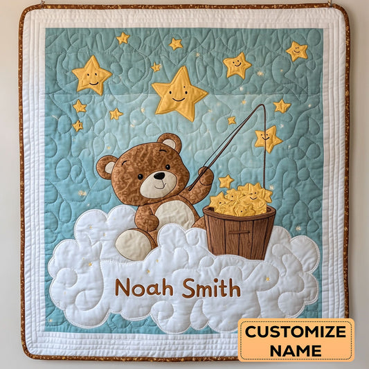 Starry Snuggle WY2507031CL Personalized Baby Quilt