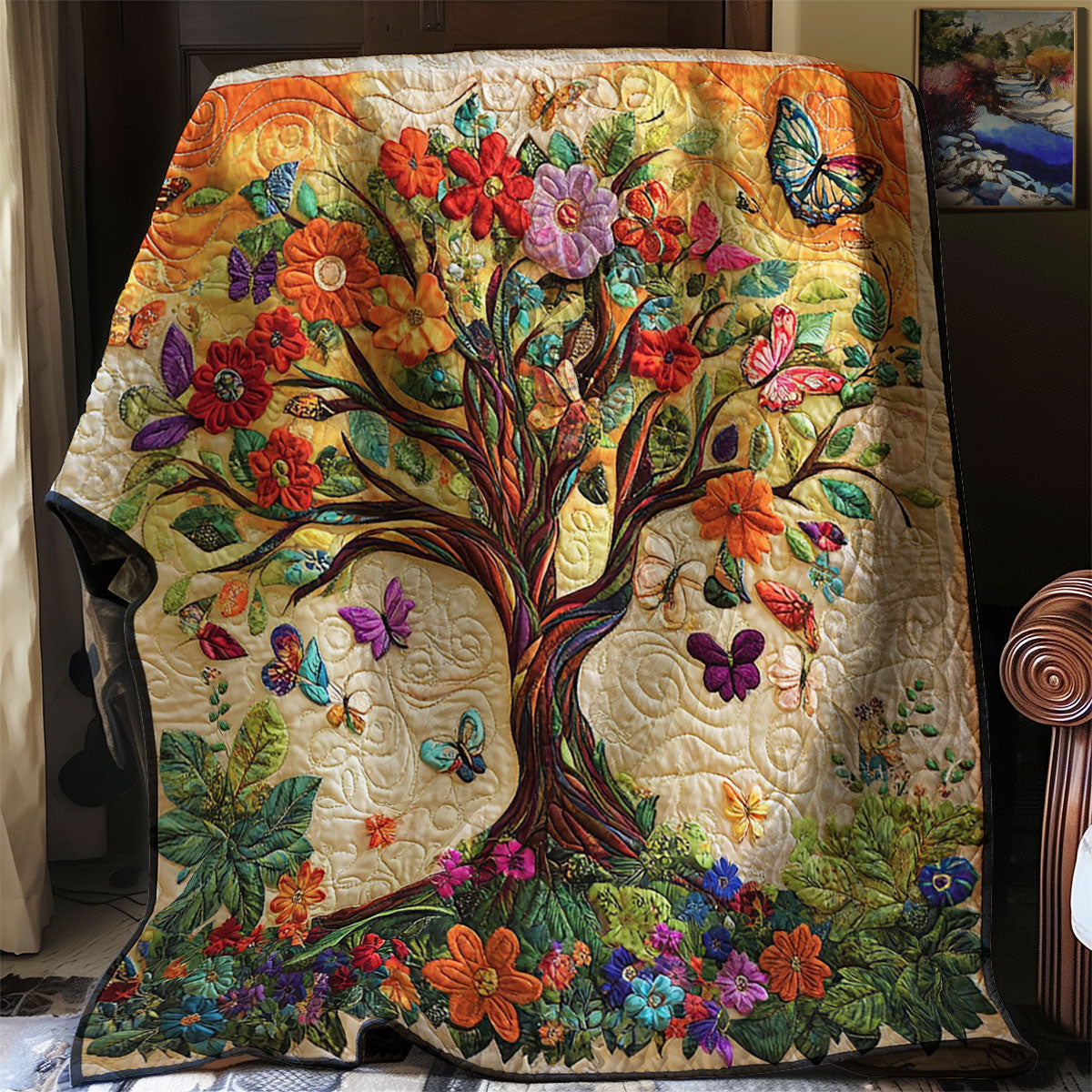 Butterfly Tree Of Life WJ1401004CL Quilt