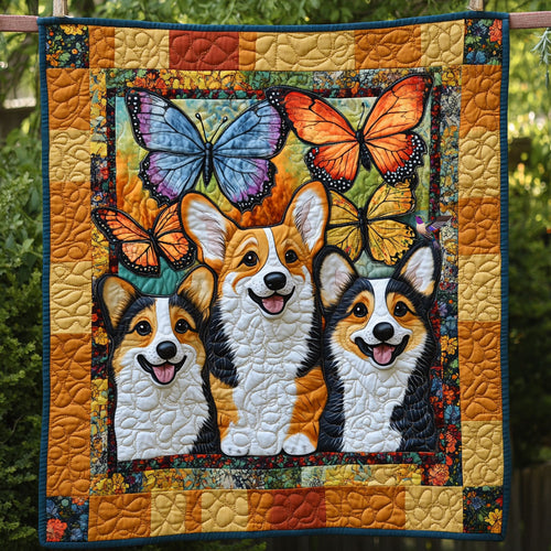 Corgi Butterfly WT2110001CL Quilt