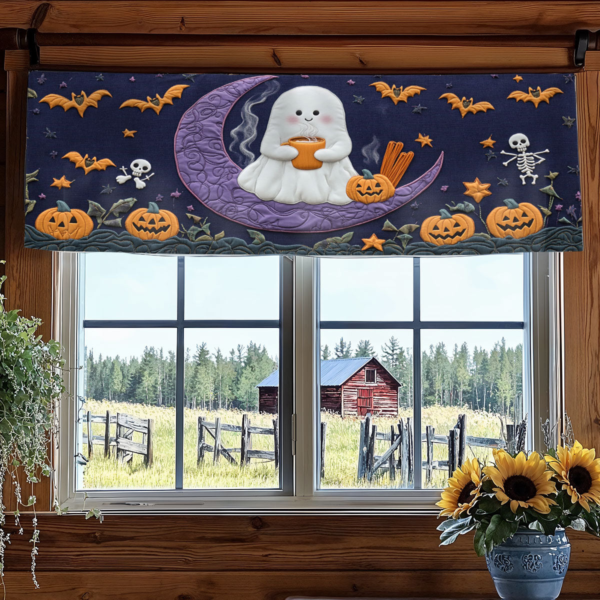 Bat And Ghost WN2507005CL Quilted Valance