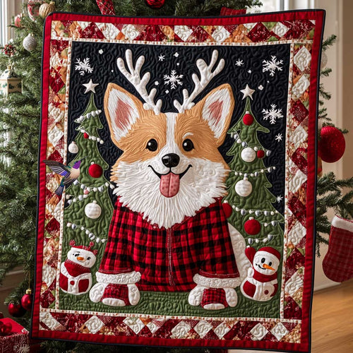 Snowy Corgi WN2510076CL Quilt