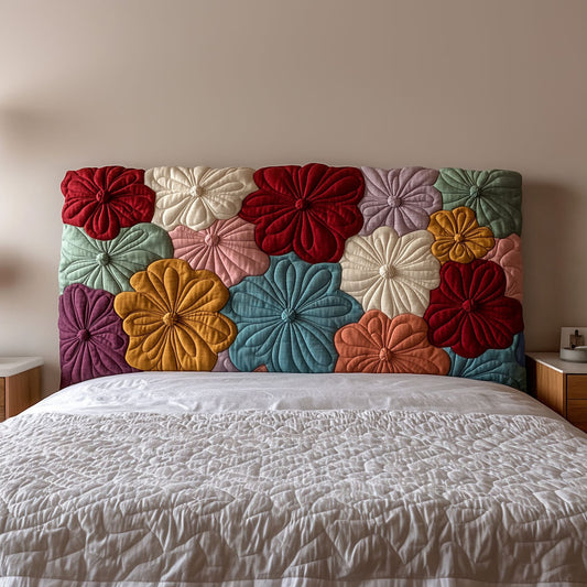 Blooming Flowers QA3012009CL Quilted Headboard Slipcover