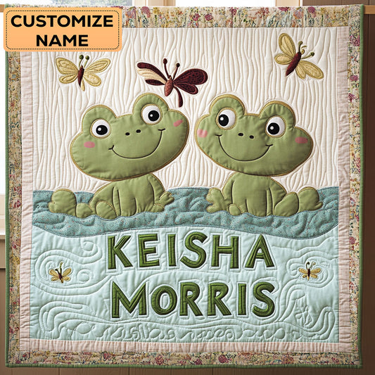 Pond Pals CP2507049CL Personalized Baby Quilt