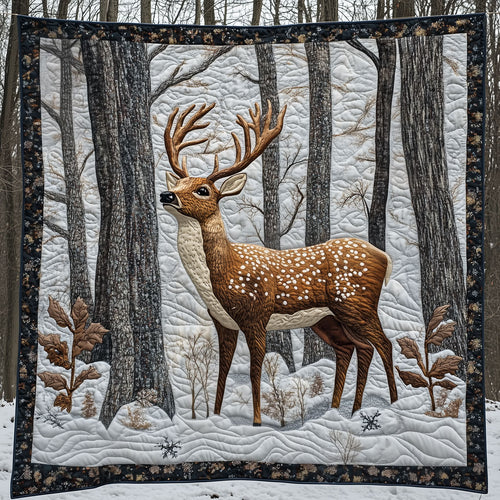 Deer Snowy Forest LT1509040CL Quilt