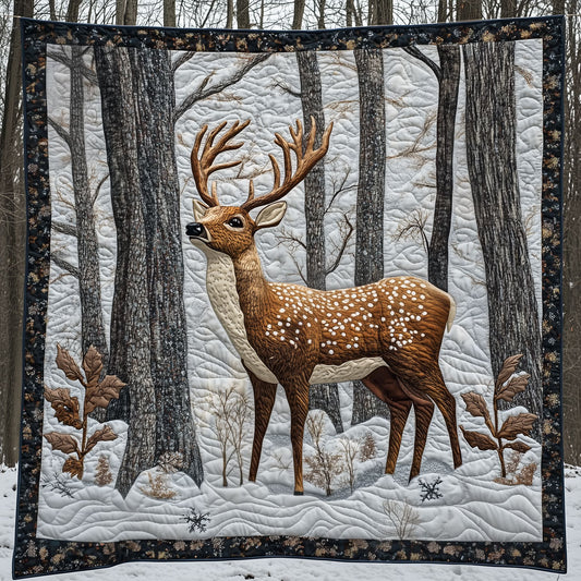 Deer Snowy Forest LT1509040CL Quilt