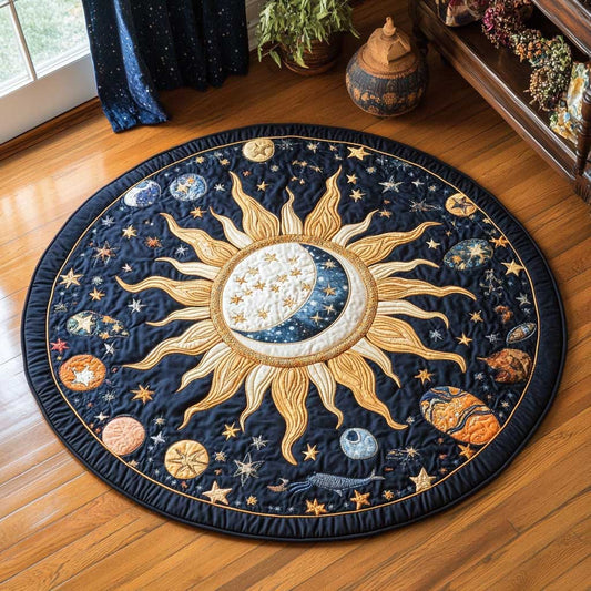 Boho Lunar Love WN0504008CL Quilted Round Mat