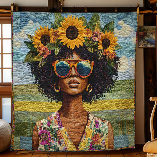 Sunflower Woman WN2101011CL Quilt