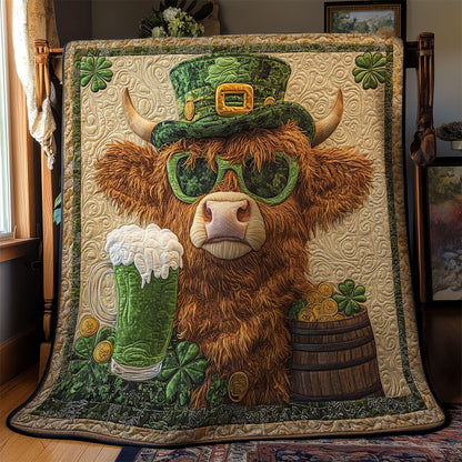 Highland Cow Brew Clover WN2712033CL Quilt