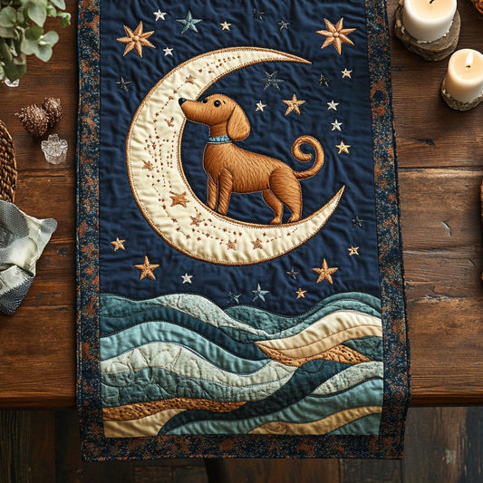 Dachshund Moon WN0807025CL Quilted Table Runner