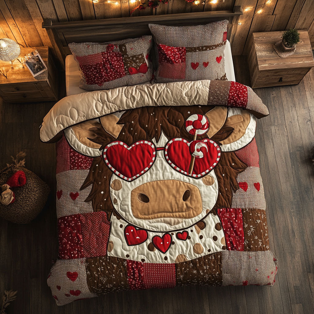 Highland Cow Valentine WX0901082CL Duvet Cover Set