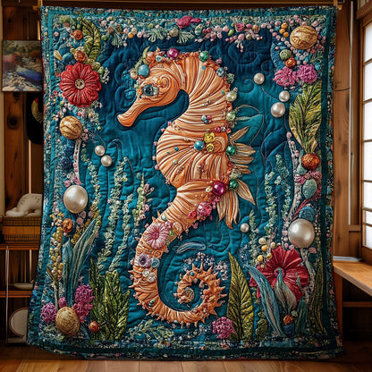 Beautiful Seahorse WY1801049CL Quilt