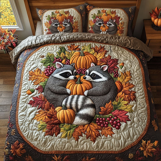 Raccoon In Harvest Farm WY2608035CL Duvet Cover Set