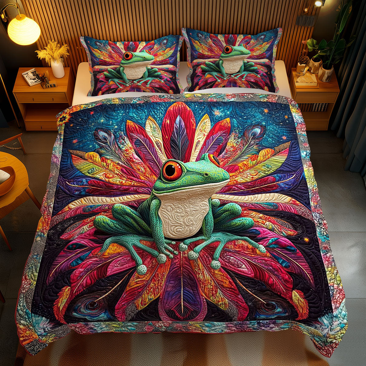 Frog In Flower WY2612057CL Duvet Cover Set
