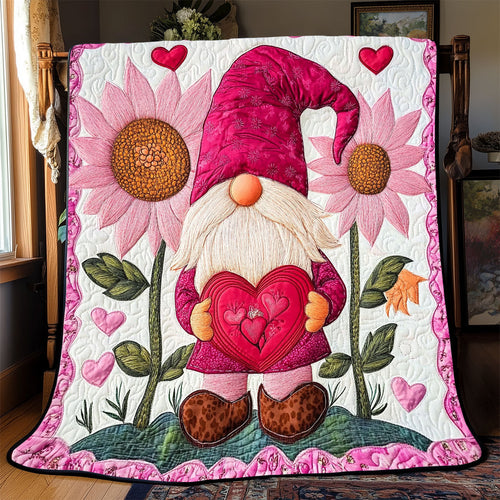 Sunflower Gnome Valentine WX2101049CL Quilt