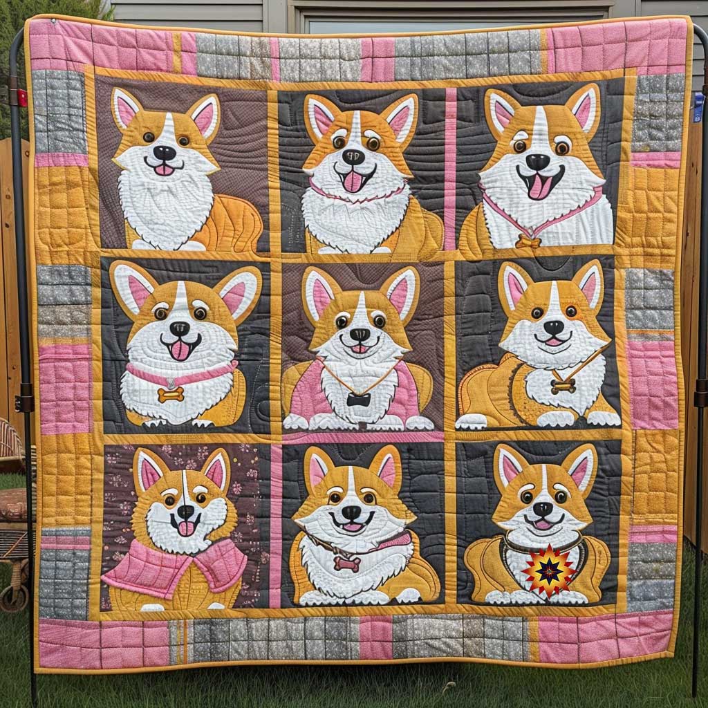 Cute Lady Corgi WP1610013CL Quilt