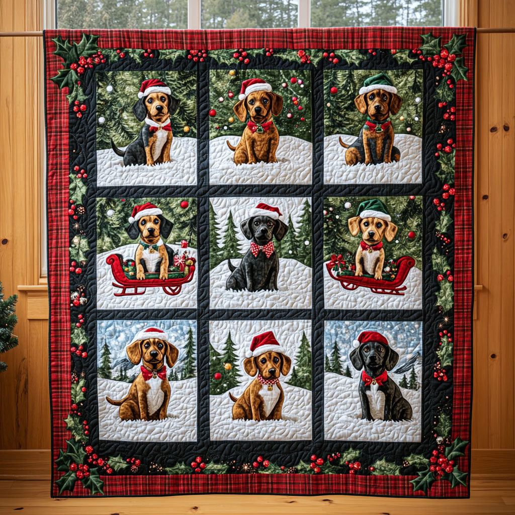 Holiday Dachshund CW1211028CL Quilt
