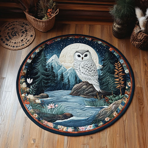 Mystical Moonlit Owl WJ2404048CL Quilted Round Mat