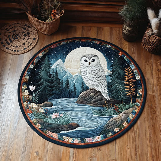 Mystical Moonlit Owl WJ2404048CL Quilted Round Mat