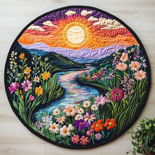 Bloom River CW0107007CL Quilted Round Mat