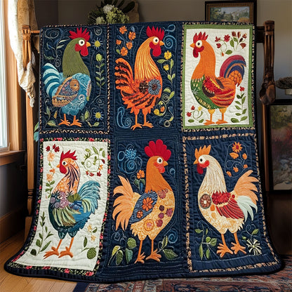 Folk Charm Chicken WJ0401007CL Quilt