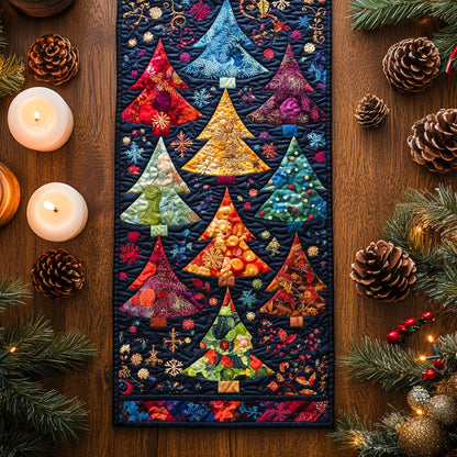 Christmas Tree Parade WN0707026CL Quilted Table Runner