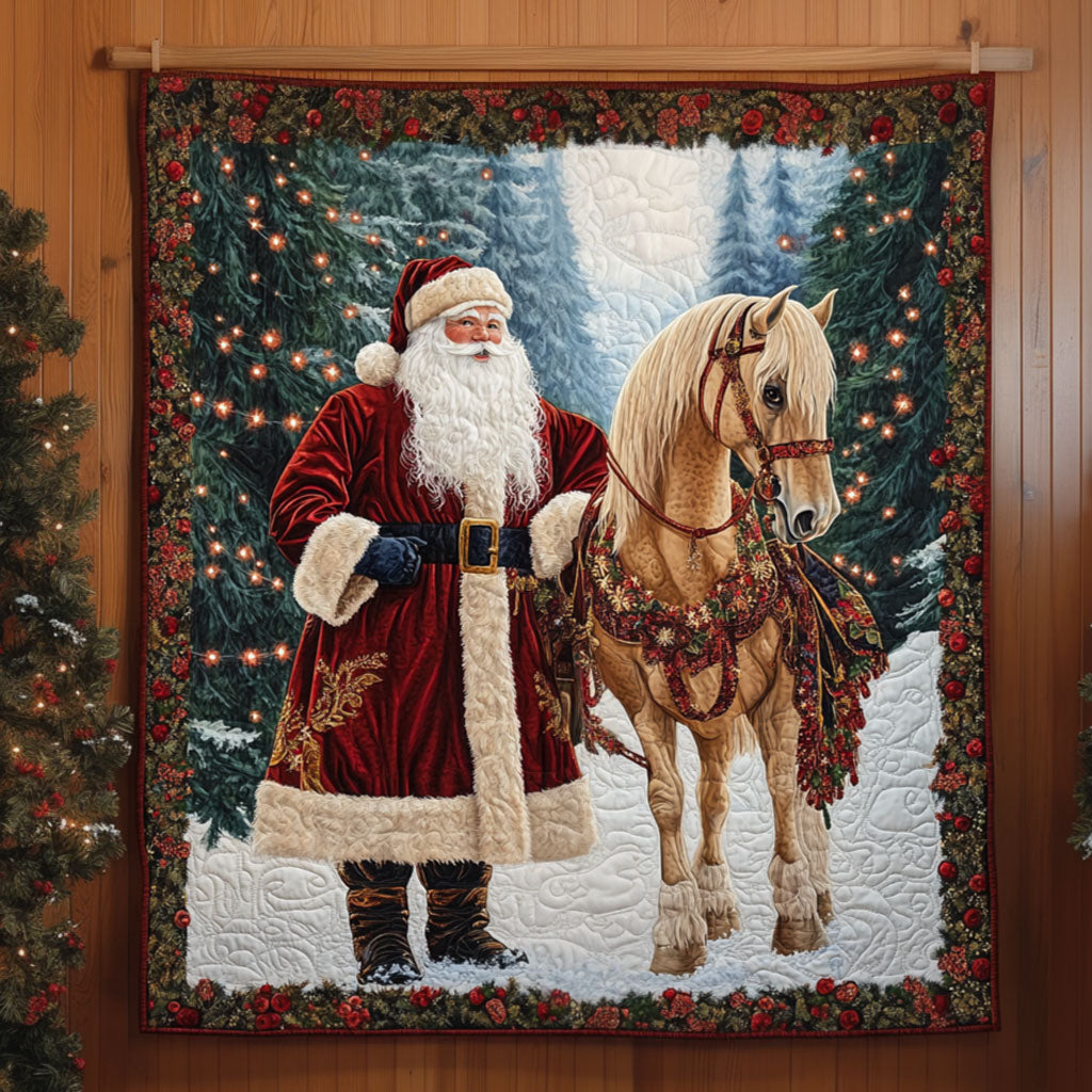 Santa and Horse KL1411017CL Quilt