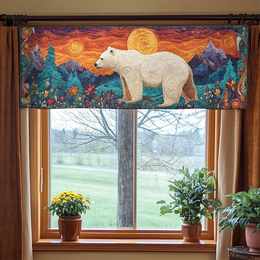 Cozy Bloom Bear WN2406012CL Quilted Valance