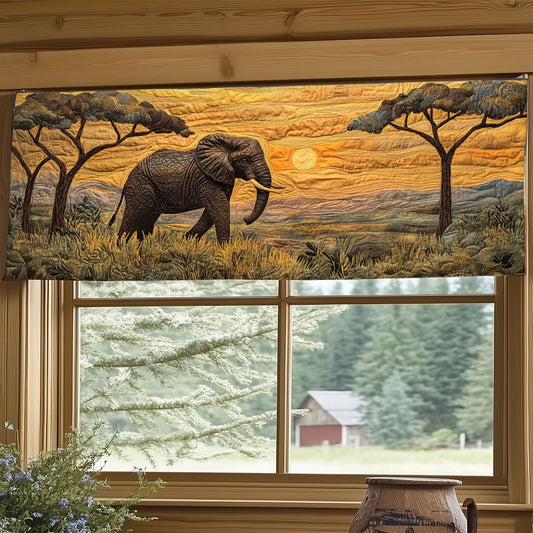 Majestic Elephant WJ2904019CL Quilted Valance