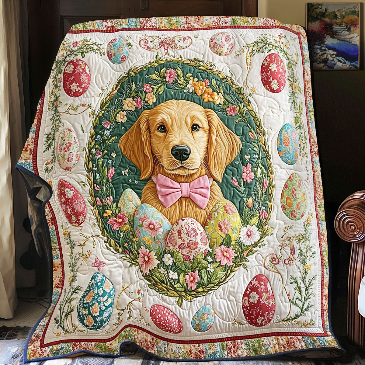 Springtime Retriever WY0703033CL Quilt