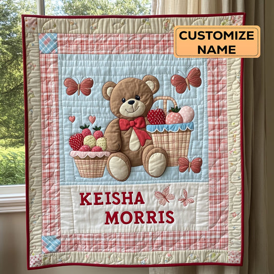 Teddy's Hug CP2407023CL Personalized Baby Quilt