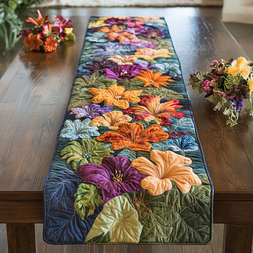 Floral Time CP1605012CL Quillted Table Runner