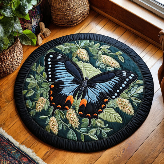Butterfly In Forest WY2304037CL Quilted Round Mat