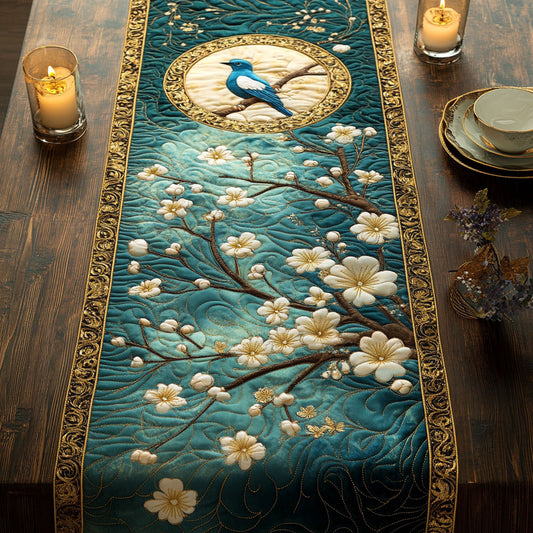 Feathers of Serenity CM2605017CL Quilted Table Runner