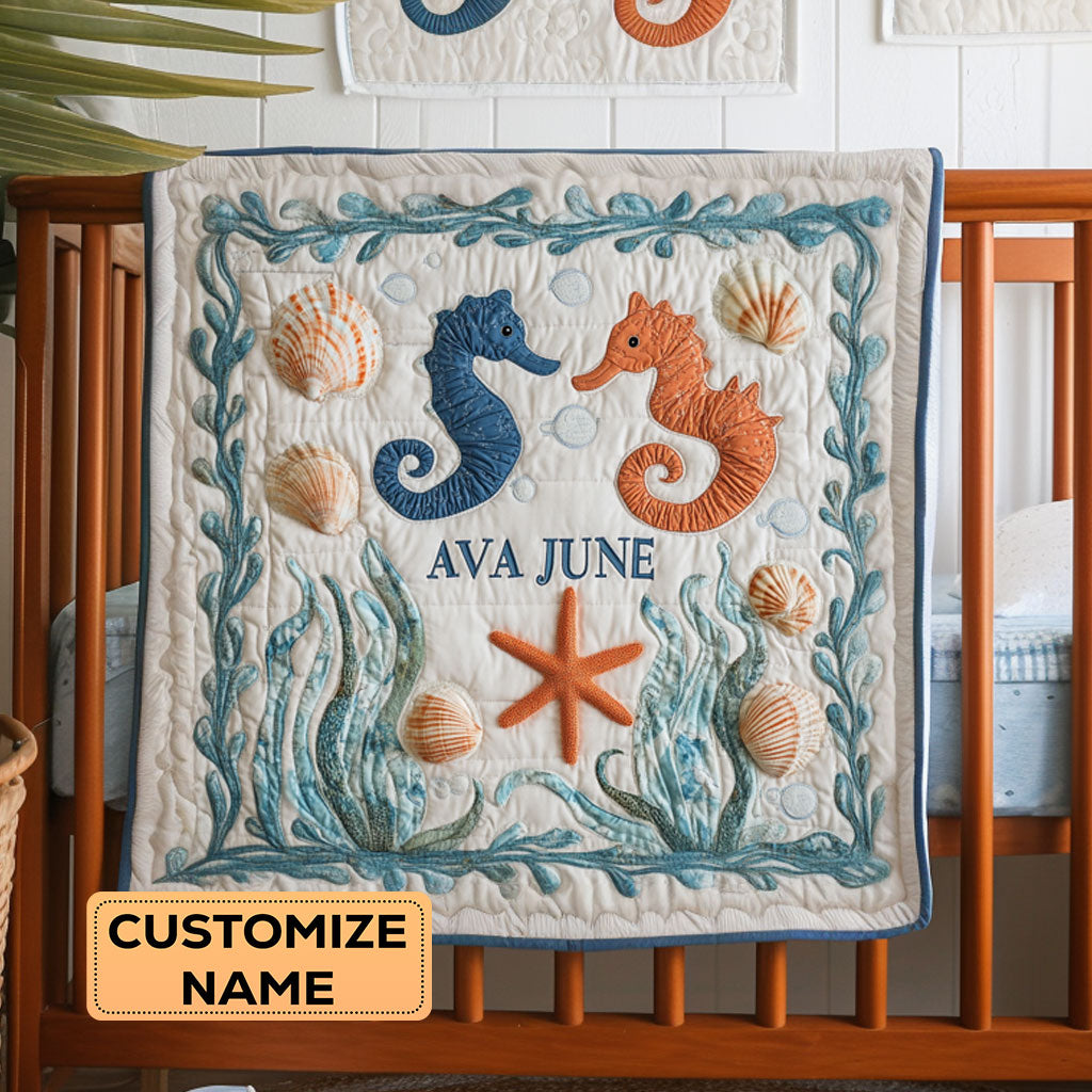 Ocean Friends WY3007038CL Personalized Baby Quilt