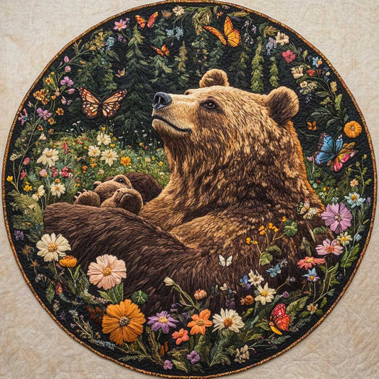 Nature Bear WN2904039CL Quilted Round Mat