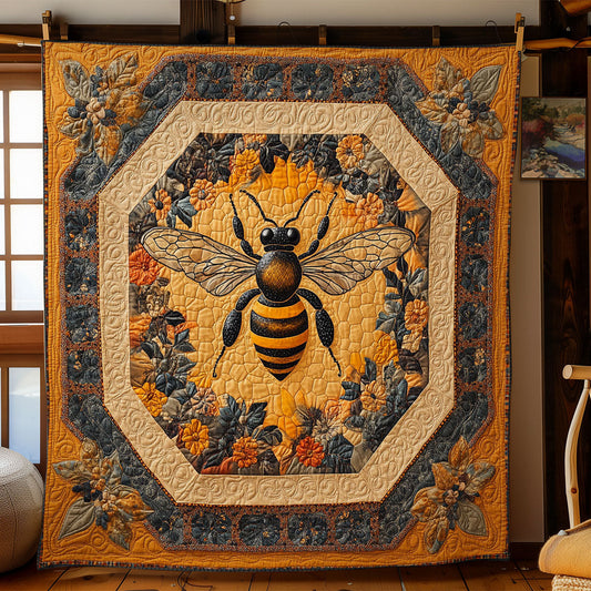 Bee Hexagon WY1803013CL Quilt