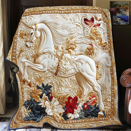Royal Horse In Flower WY2001015CL Quilt