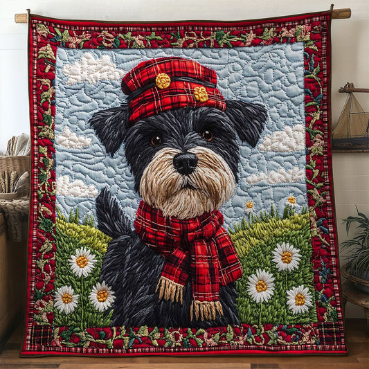Scottish Terrier Bloom WN2104037CL Quilt