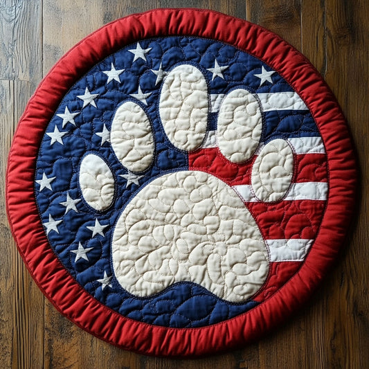 Paw Banner WN1707045CL Quilted Round Mat