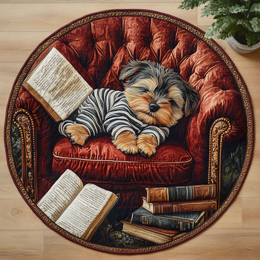 Sleeping Yorkshire CW3105642CL Quilted Round Mat