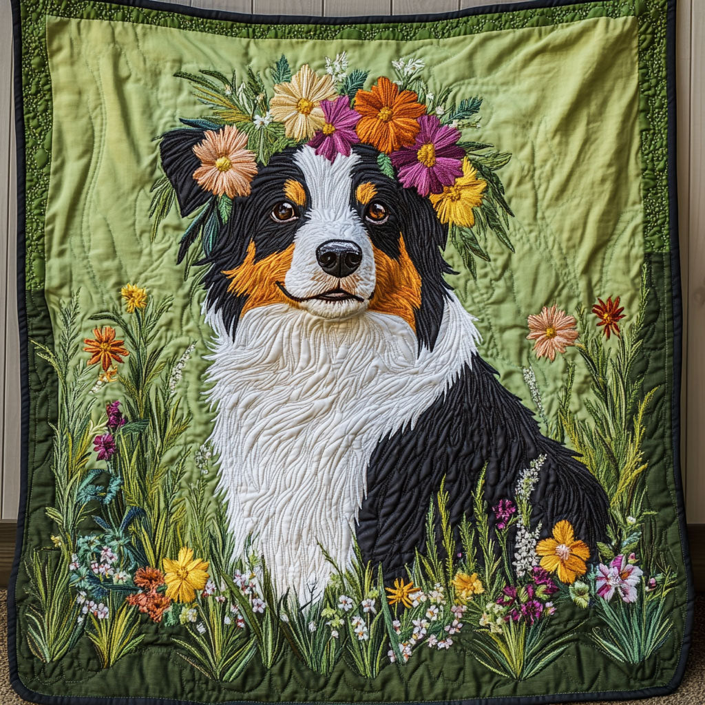 Portrait Border Collie WP2204095CL Quilt