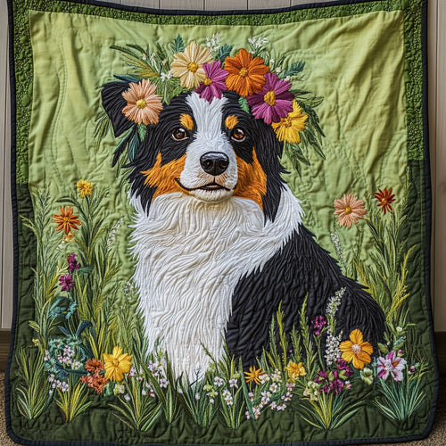 Portrait Border Collie WP2204095CL Quilt