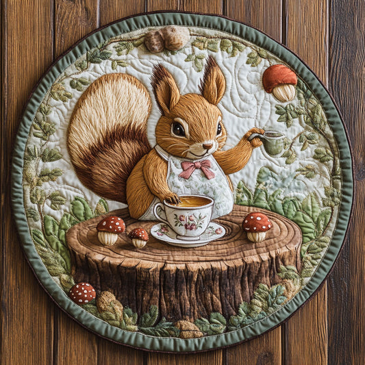 Vintage Tea Time CP0406072CL Quilted Round Mat