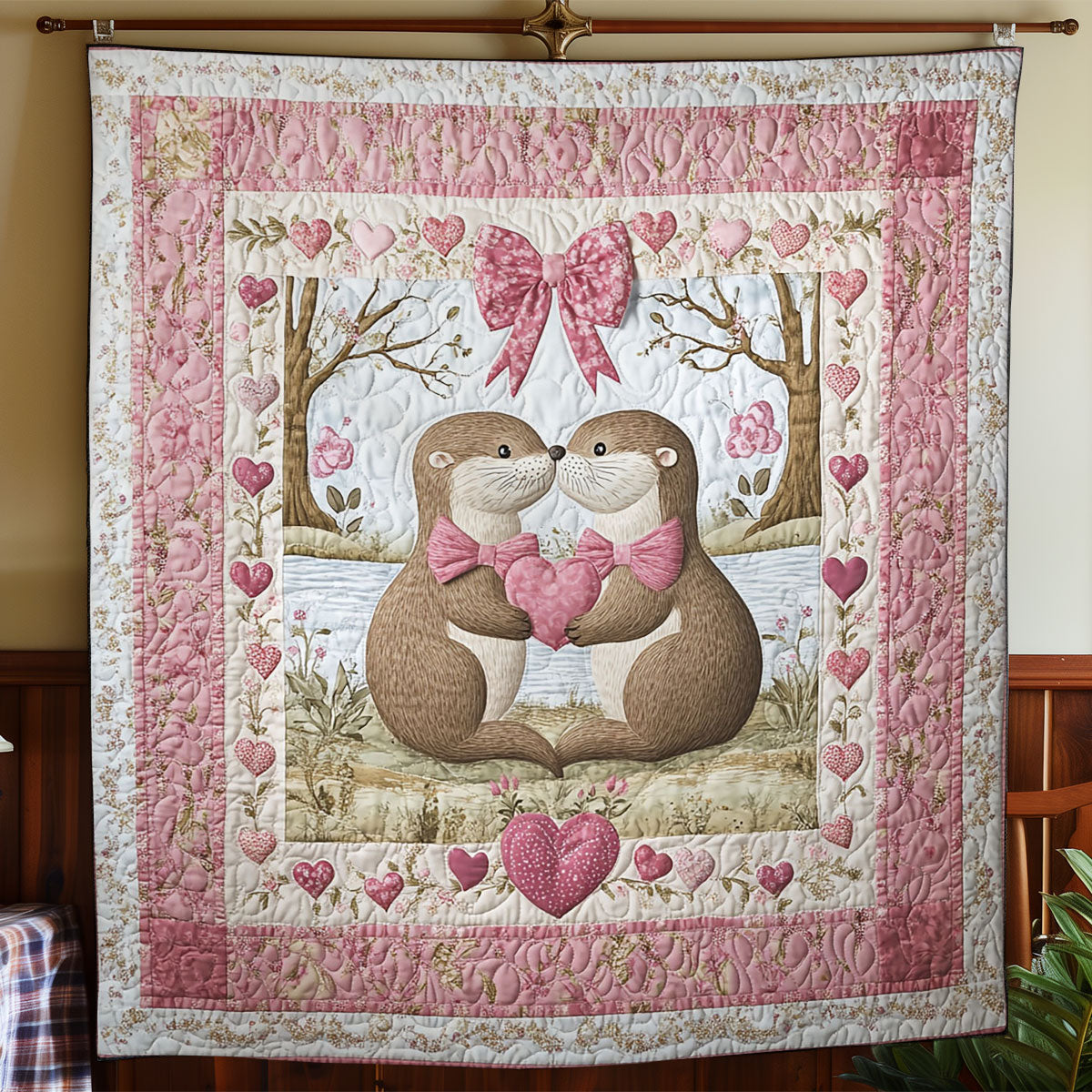 Lovely Couple Otter WY2001087CL Quilt
