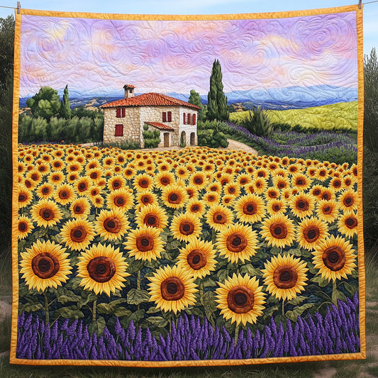 European Countryside Sunflower Field LT2409017CL Quilt