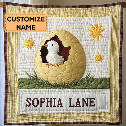 Sunny Hatchling CP2507023CL Personalized Baby Quilt